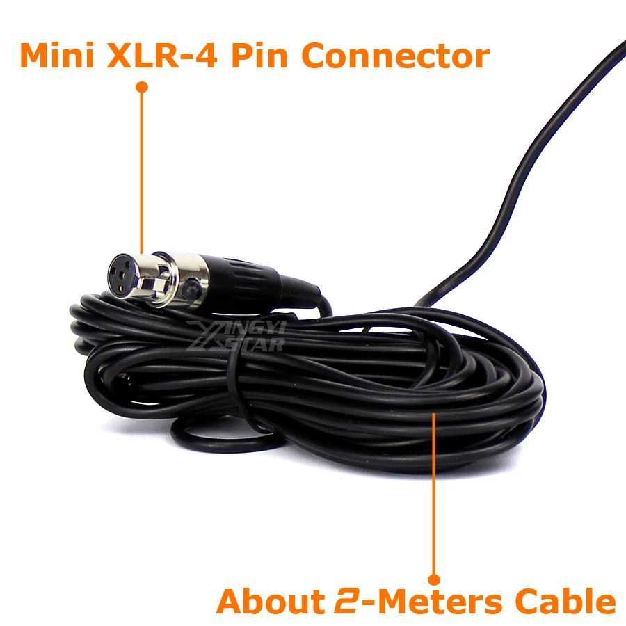 WH20TQG Mini XLR 4 контактный динамик TA4F динамическая гарнитура с микрофоном для