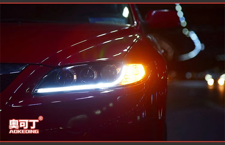 AKD автомобильный Стайлинг для Mazda 6 фары 2004-2012 мазда 6 светодиодный фонарь светодиодный DRL Hid головной фонарь Ангел глаз Биксеноновые аксессуары