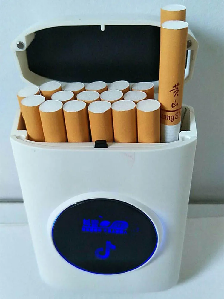 

USB lighter cigarette case for 20 cigarettes pack
