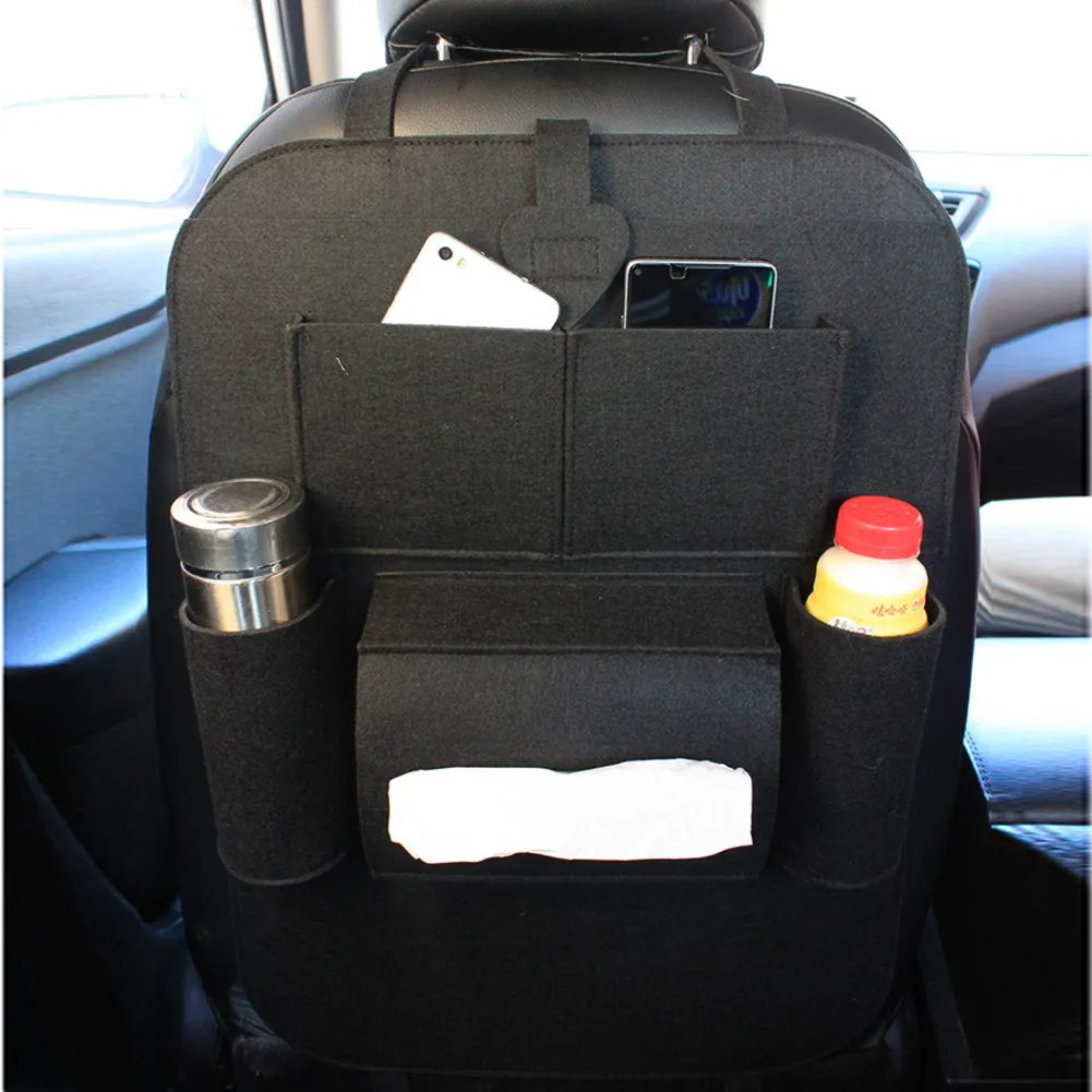 Авто мульти-карманная сумка для хранения на заднее сиденье автокресло Органайзер держатель для автомобиля Стайлинг ногами коврик для чашки Еда телефон хранения