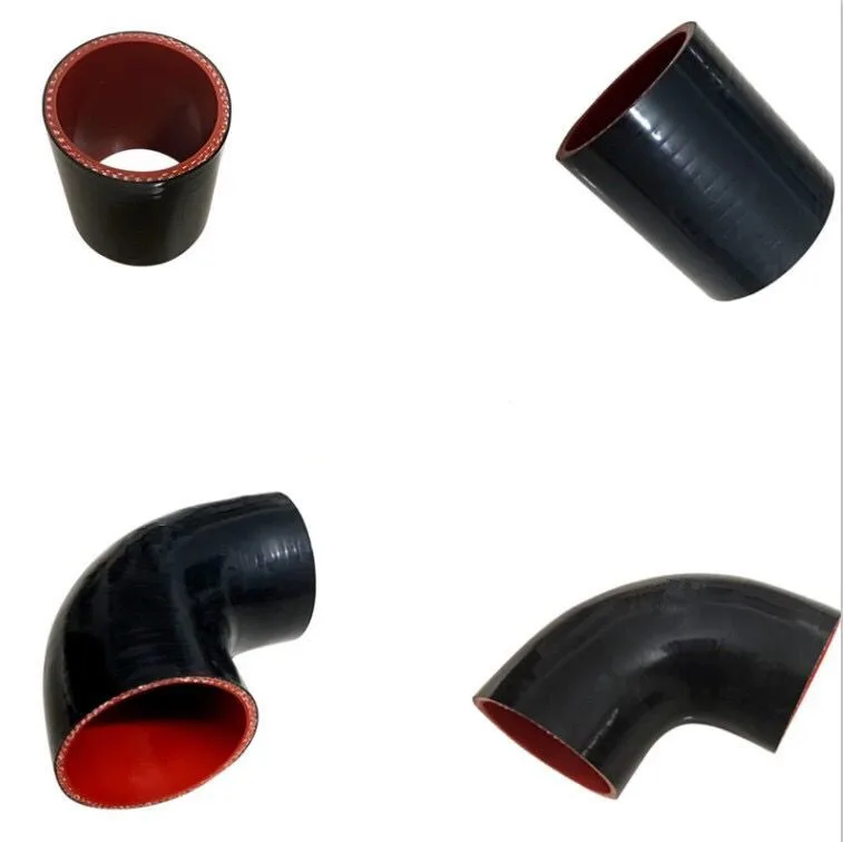 

FIFAN 51mm to 57mm/60mm/63mm/70mm/76mm 3-Ply Silicone 90 Degree Elbow Reducer Hose BLACK RED