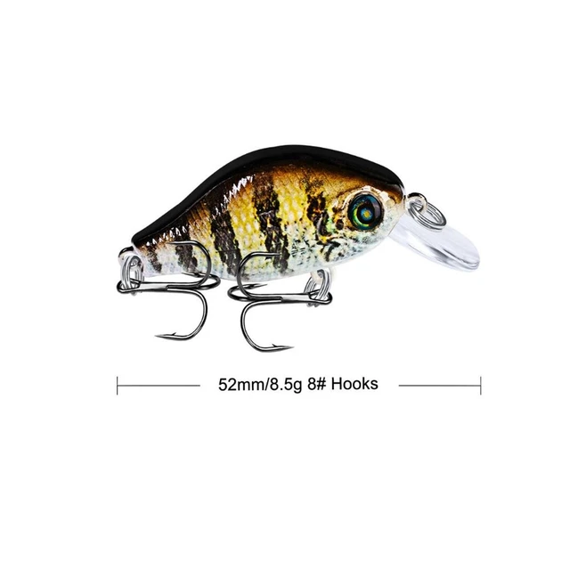 1pcs 52mm 8.5g Crank Fishing Lure Wobbler Floating Artificial plastic Hard Bait Trout Crankbait Bass Pike Japan Fishing Tackle 10