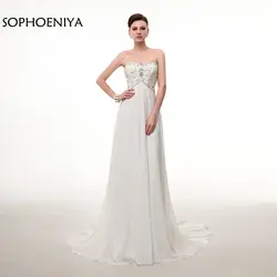 Новое поступление шифоновые дешевое свадебное платье 2019 vestido de noiva A-Line Свадебные платья большого размера Robe de mariee gelinlik