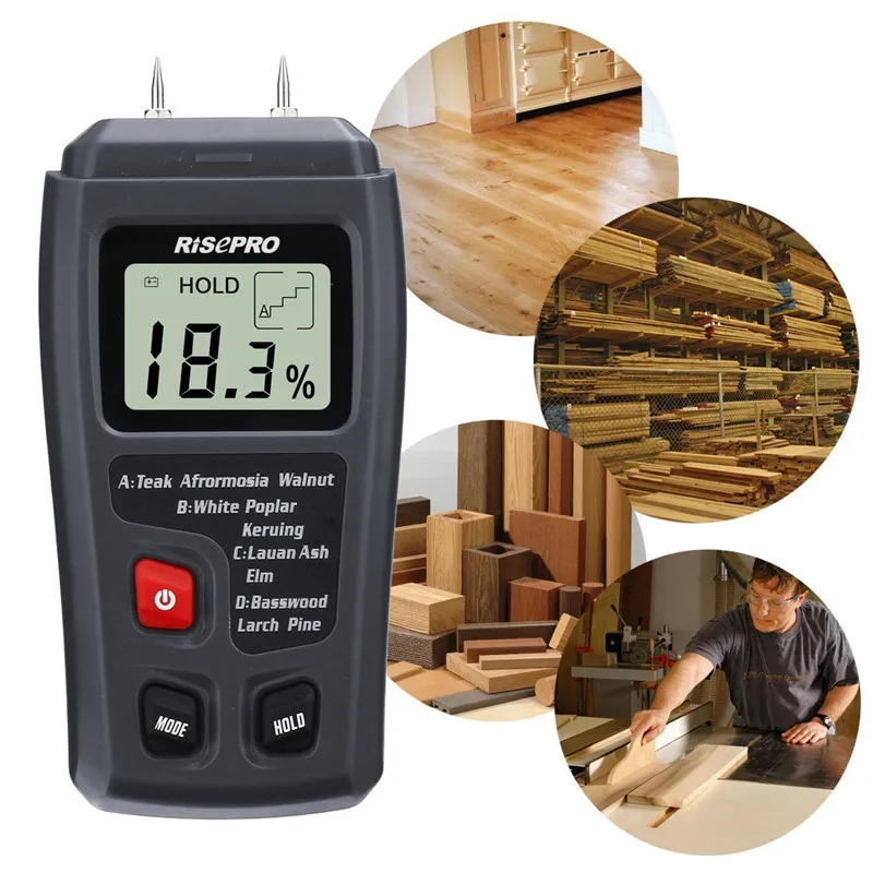 Цифровой измеритель влажности, измеритель влажности древесины, измеритель содержания воды, MT-10, измеритель влажности, детектор влажности, гигрометр, ЖК-дисплей