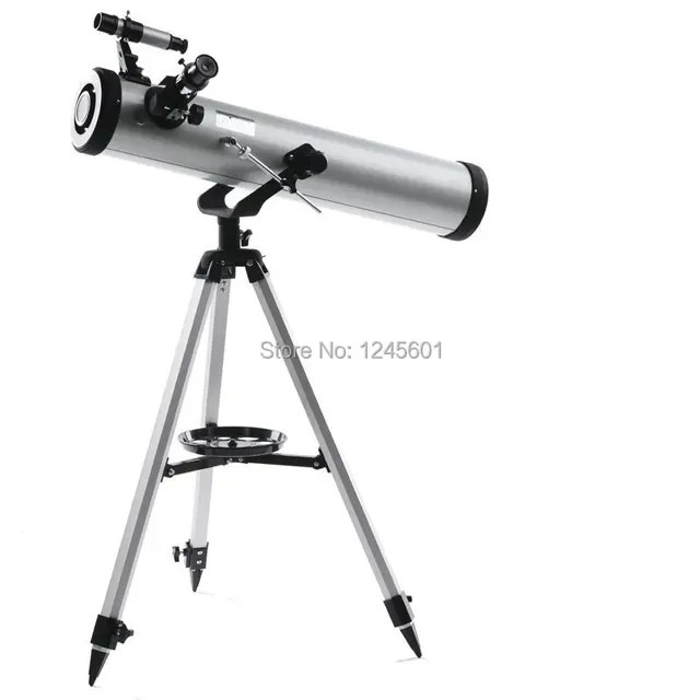 Best price at $110 Cheap Professional F700x76 Large Aperture Newtonian Reflector Telescope for Space Celestial Observation (Black Upgraded Version)