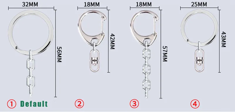 1pc custom clear keychain acrylic badge holder personalized any shape anime charms keychain tag  (7)