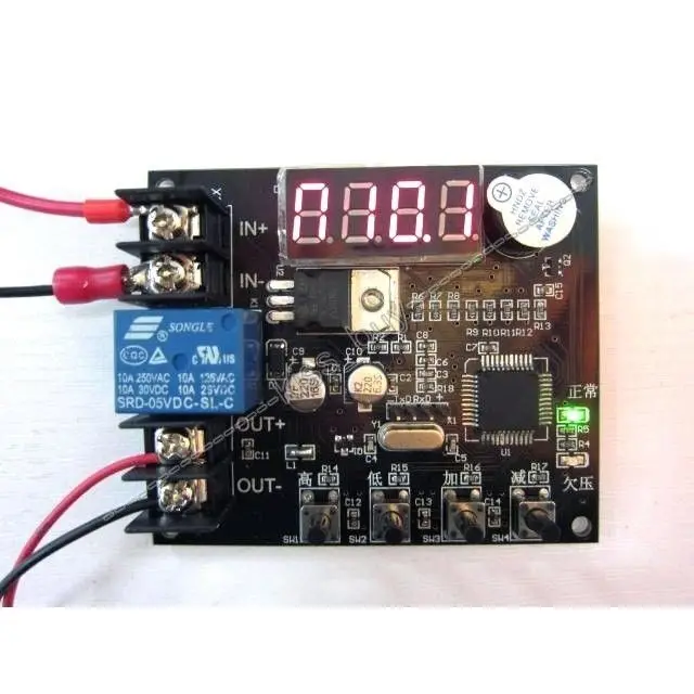 

dc 12V Battery Low-Voltage Undervoltage Alarm Anti-Over Discharge Protection Board relay module