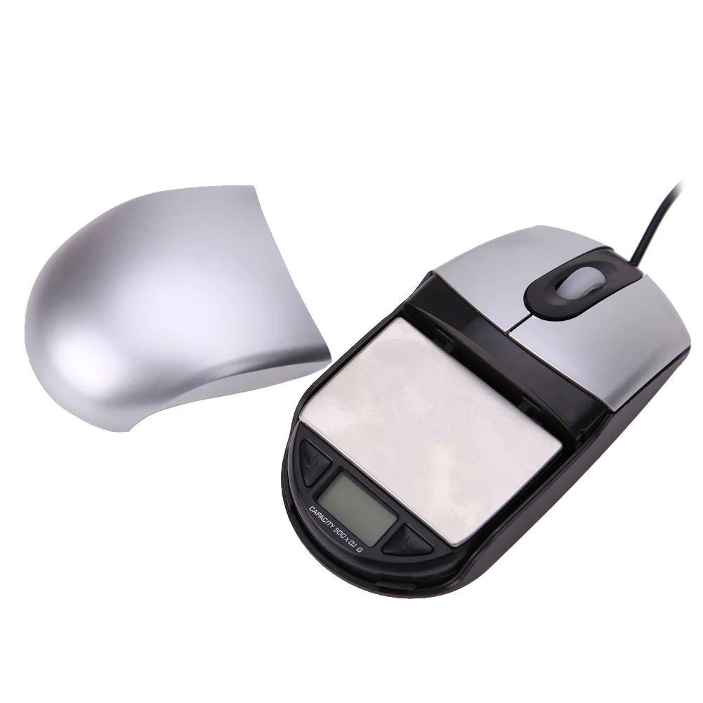 

2 In 1 Creative USB Mouse Style 500g/0.01g Electronic Scale Multifuction Computer Laptop Mouse With Jewelry Weighting Scale