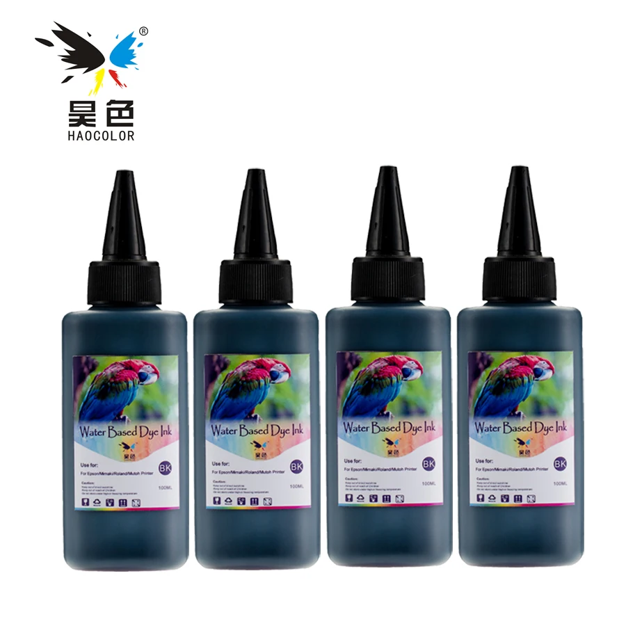 HaoColor 4BK 4*100 мл универсальные чернила на основе заправки для Epson Все настольные СНПЧ заправляемые чернильные картриджи принтеры