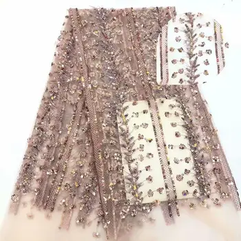 

Gold sequins fabric peach gold line african sequin lace fabric for sewing high quality african tulle lace fabric with sequins