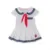 Vestidos Da Menina do bebê Recém-nascido de Algodão Macacão de Bebê de Algodão Vestido de Verão para as meninas do Marinheiro da Marinha Vestido Bebes Jumpsuit roupa do bebê Chapéu