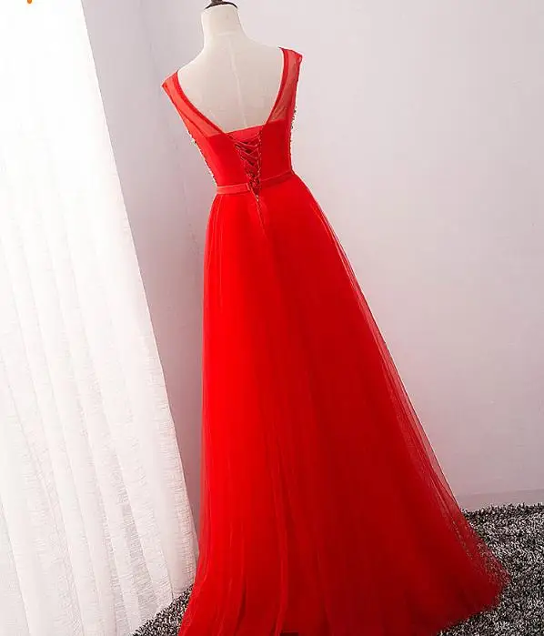 VENSANAC 2018 Crystals O Neck Sequined Long A Line Evening Dresses Elegant Lace Tank Bow Sash Tulle Party Prom Gowns VENSANAC 2018 Crystals O Neck Sequined Long A Line Evening Dresses Elegant Lace Tank Bow Sash Tulle Party Prom Gowns