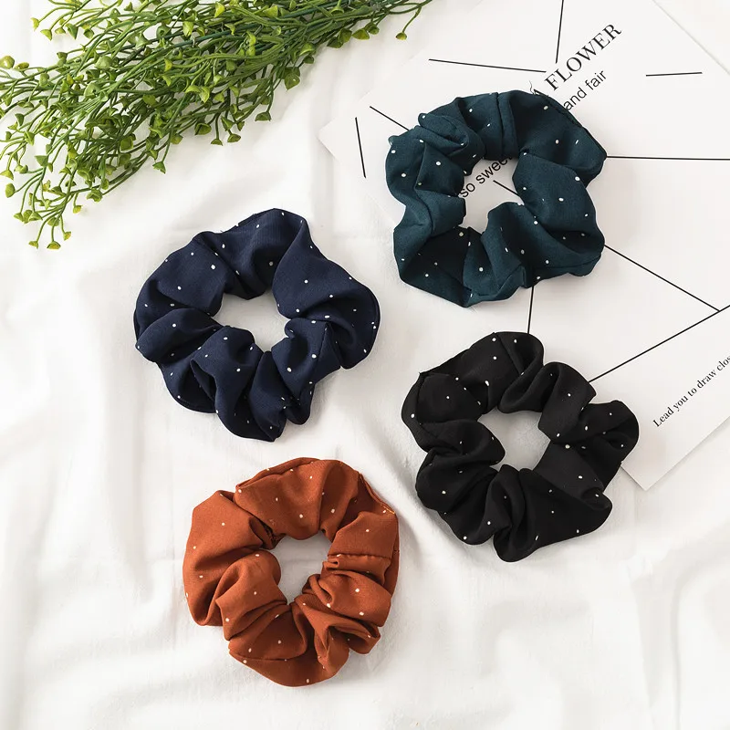 

Women Hair Accesorios Ladies Hair Tie Striped Lady Scrunchies Ponytail Hair Female Girl Holder Rope Dot Hair Accessories