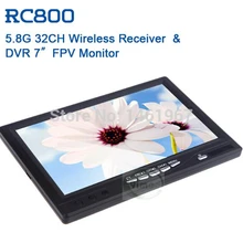 RC800 Skyzone 7 дюймов беспроводной FPV Встроенный монитор w/5,8G 32CH приемник и DVR рекордер RC800DVR