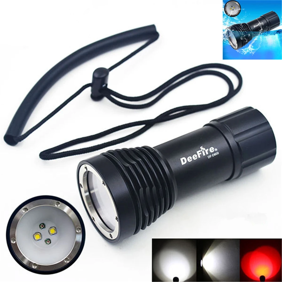 100 M Diving flashlight led diving light cree xml L2 rechargeable buceo