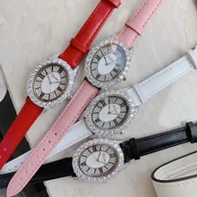 New Arrival Women Brand Jewelry Watches Vintage Oval Fashion Watch Quartz Waterproof Real Leather Wrist watch Roman Montre Femme