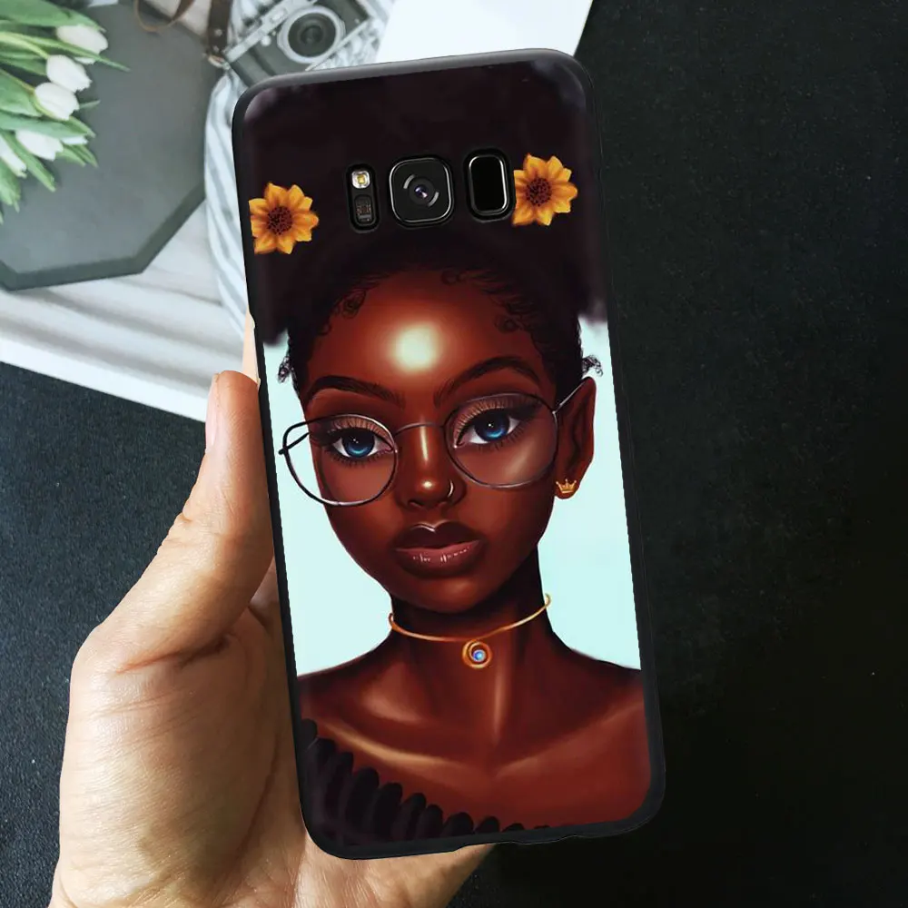 Чехол для телефона Melanin Poppin queen для samsung S10 S9 S8 Plus S7 S7 Edge S10 E Afro Black Girl Magic rock Мягкий силиконовый чехол из ТПУ - Цвет: TPU A1071