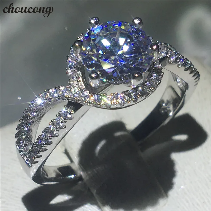 Choucong Everity Band Promise Ring Pave Zircon Cz Real 925 Choucong Everity Band Promise Ring Pave Zircon Cz Real 925