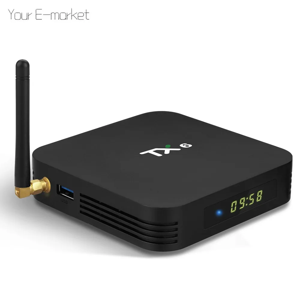 Tanix TX6 ТВ Android 9 0 Smart коробка DDR3 4G 32G Allwinner H6 4 ядра Декодер каналов кабельного