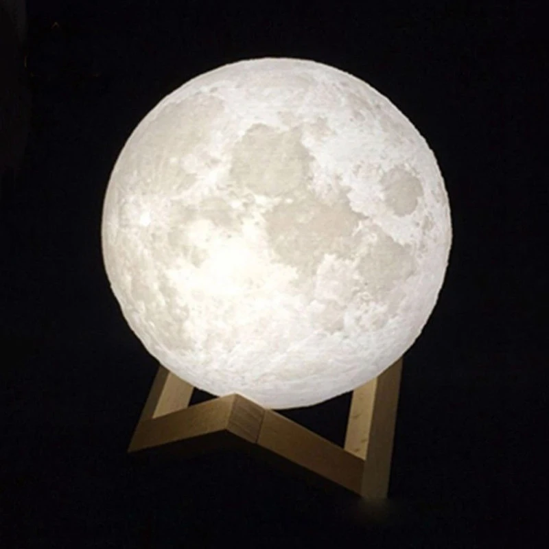 

3D Print Moon Lamp Nightlight USB Charging Touch control Moonlight gifts birthday,Valentine's Day,Holiday romantic atmosphere