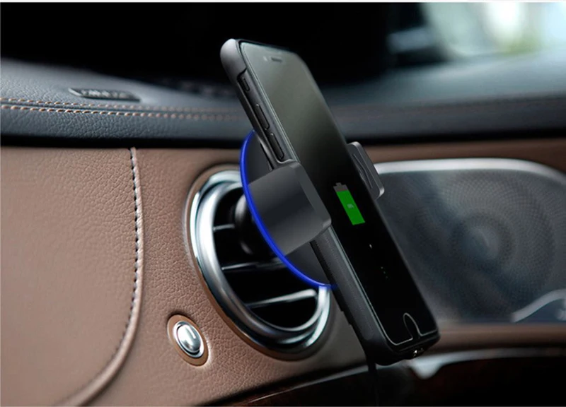 10 Вт 7,5 Вт автомобильная подставка для чашек Беспроводное зарядное устройство+ Автомобильный держатель для воздушной розетки Беспроводная зарядка для iphone 8 Plus xr samsung S9 xiaomi