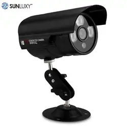 SUNLUXY 1000TVL камера видеонаблюдения PAL 3 массива светодиодов пуля камера 1/3 ''CMOS мм 6 мм объектив водостойкий ИК-камера ночного видения s