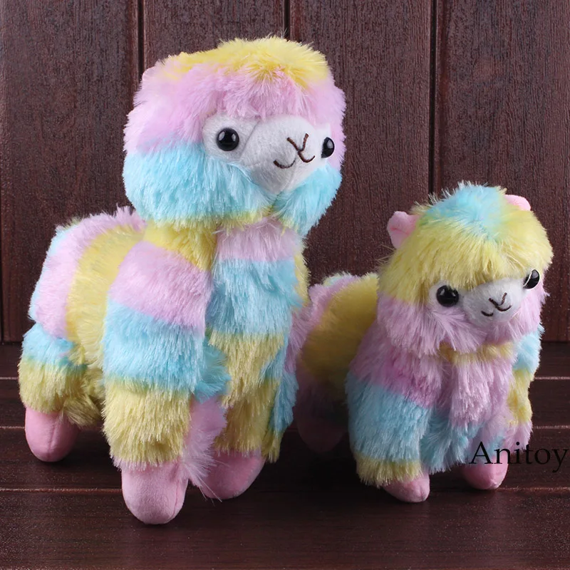 Трава китайский мем "Mud Horse" Радужная Альпака Викунья пакос плюшевая Alpacasso игрушки мягкие Aniaml кукла подарки для девочек 2 Размер 20/25 см