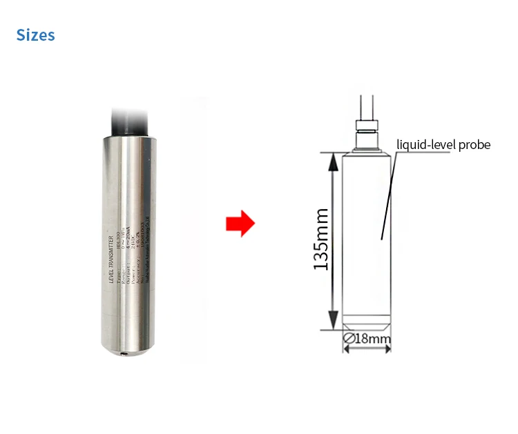 OEM 4-20mA погружной жидкости и передатчик уровня воды передатчик гидростатического уровня