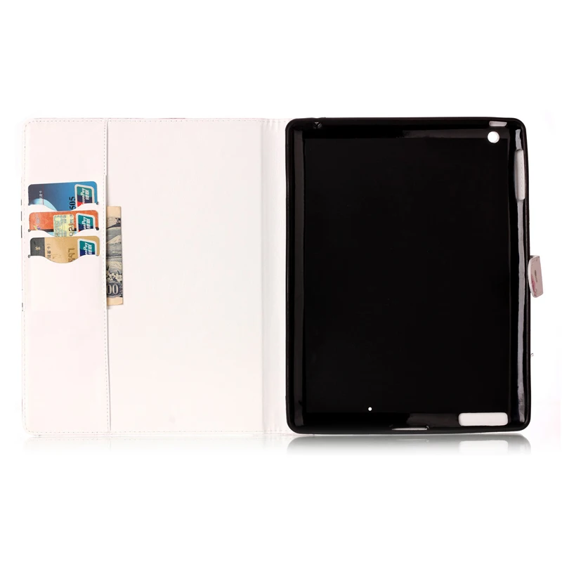 Планшет Funda для Apple iPad 2/3/4 9," дюймовый Мода Мультфильм кожаный защитный чехол-бумажник на магните Чехол-книжка чехол Coque Samsung силиконовый чехол подставка