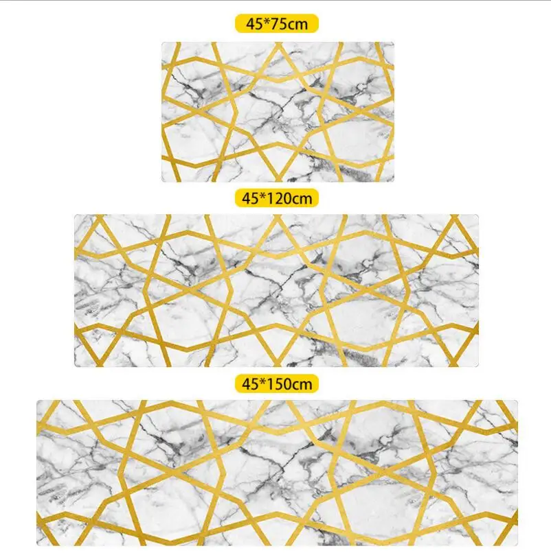 Кухонные ковры, ПВХ кожаные коврики, большие коврики, коврики для спальни, геометрический принт, водонепроницаемые, маслостойкие, кухонные коврики - Цвет: C6
