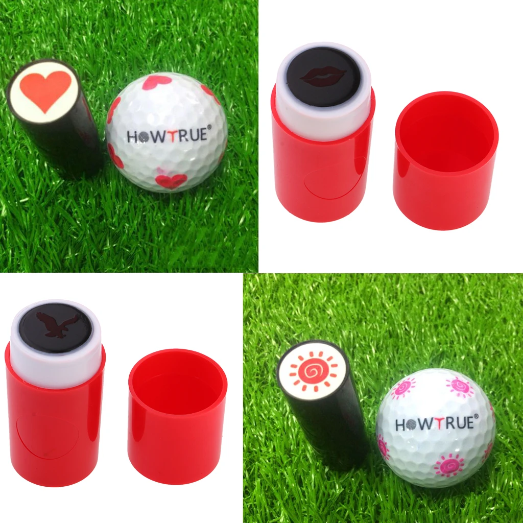 4 Count Colorfast Quick-drying Golf Ball Stamp Stamper Marker Signet Club Prize Gift Giveaways Eagle Sun Heart Shape | Спорт и