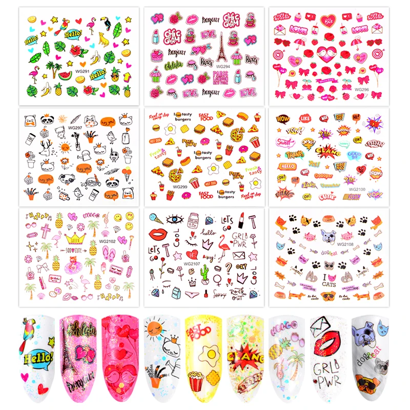 

Mtssii 1 Sheet 12 Patterns Beauty Butterfly Mixed Designs Full Water Transfer Stickers Nail Art Decal Sticker Nail Accessories