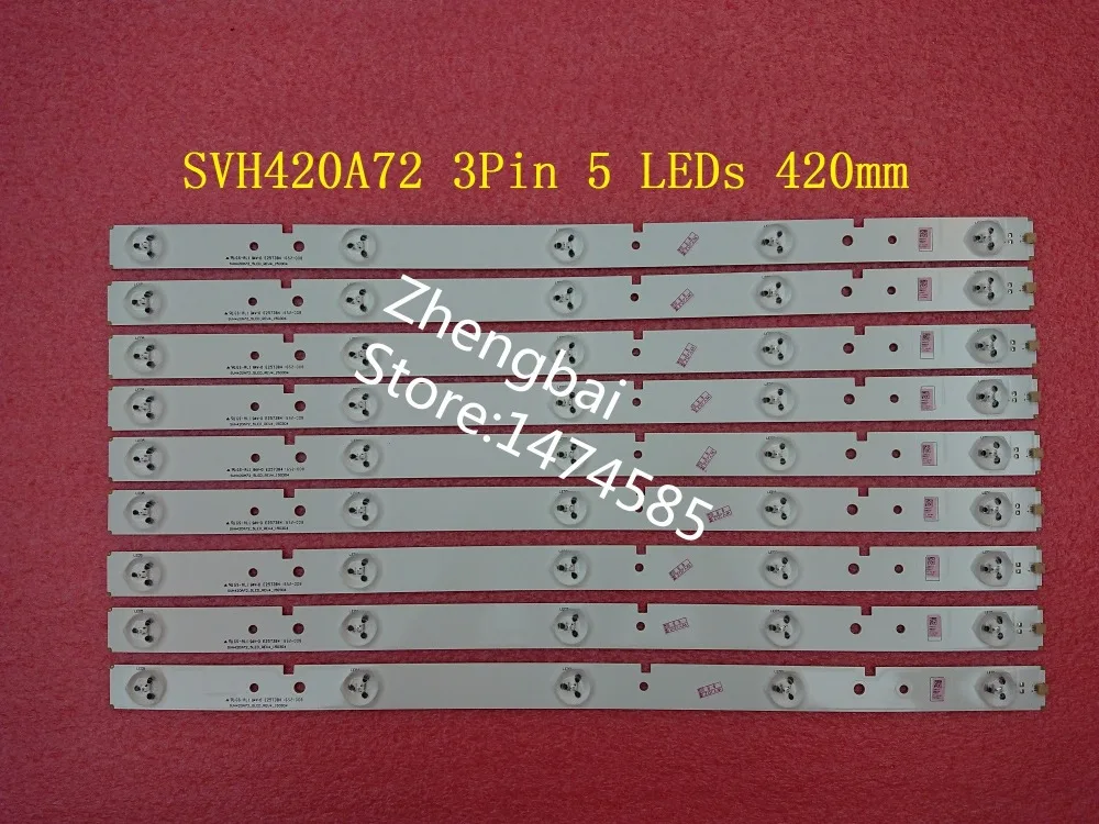 

Beented original New 9 PCS/lot LED strip SVH420A72 3Pin 5 LEDs 420mm for LED42K20JD LED42EC260 GC42K20P