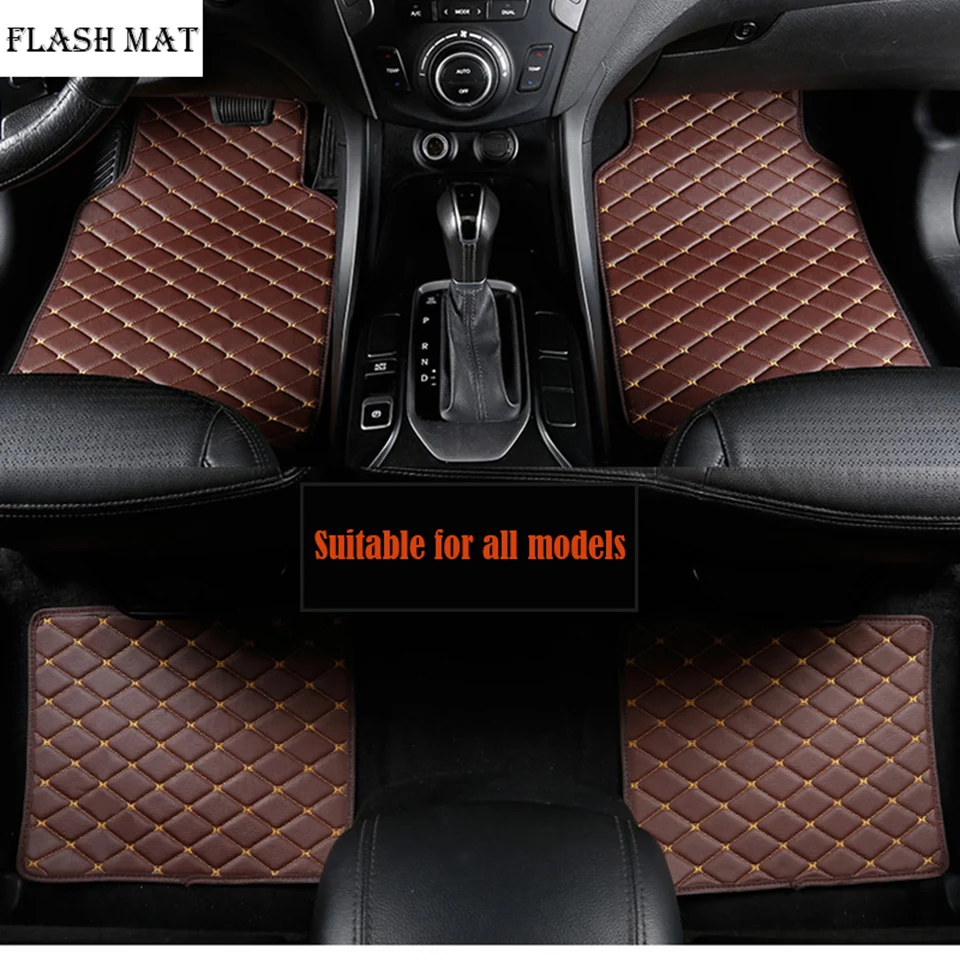 High quality artificial leather universal car floor mat for MG ZS MG5 MG6 MG7 MG3 mgtf geely