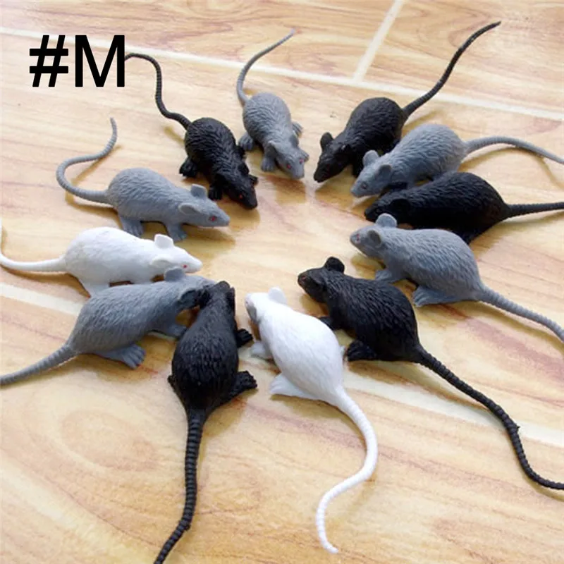 Plastic Rats Mouse Model Figures Kids Halloween Tricks Pranks Props Toy 