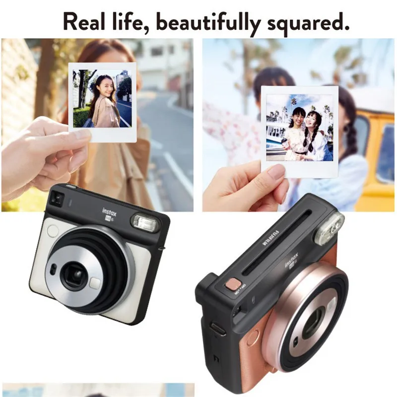 Fujifilm Instax SQ6 instan фото камера для Fuji мгновенная пленка 3 цвета золотой/белый/серый