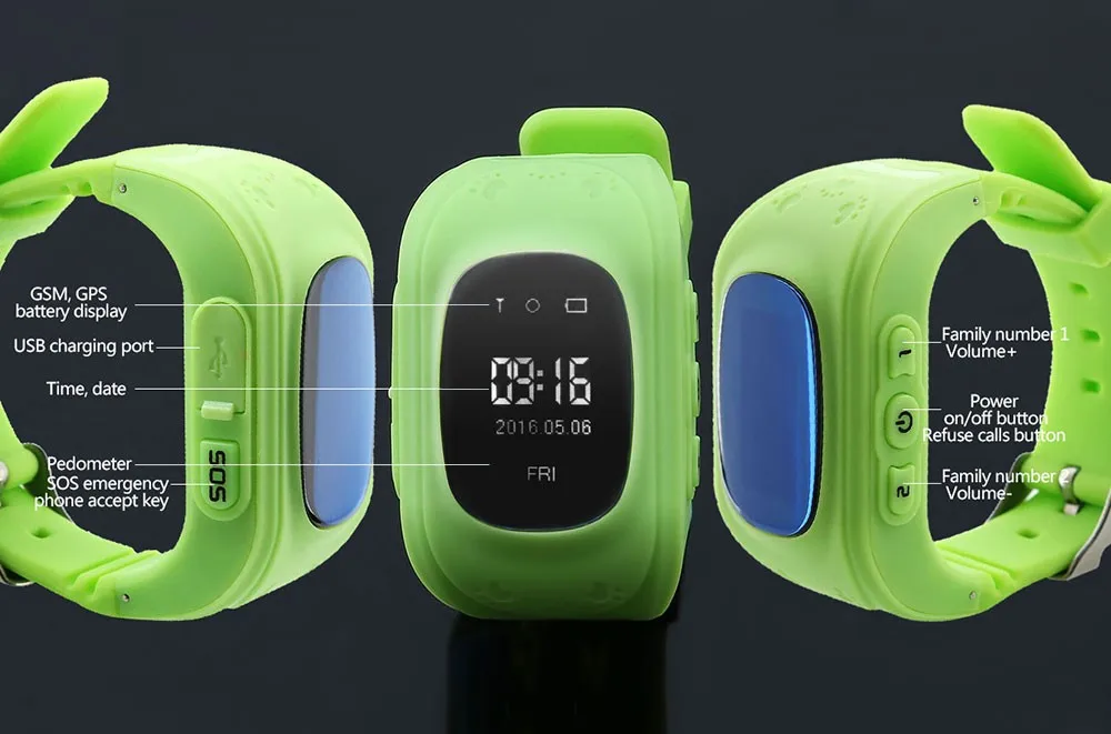 DHL 10 шт./лот Q50 смарт детские часы телефон детское отслеживающее устройство gps для детей анти-потерянный браслет «SOS» smartwatch для iOS Android телефон
