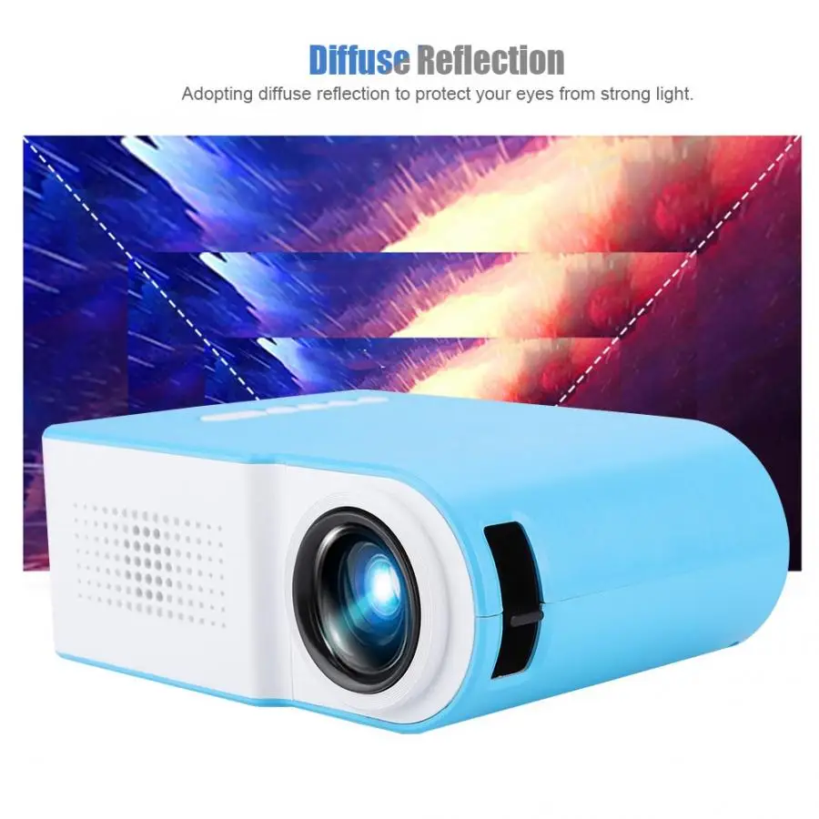 

YG210 Mini Portable Home LED 1080P HD Projector Diffuse Reflection Video Projector Instruction Manual