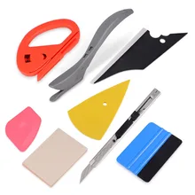 FOSHIO автомобиля Органайзер для инструментов автослесаря плёнки Ракель скребки установка комплект углерода волокно виниловый резак DIY ножи для окна автомобиля Оттенок Инструменты