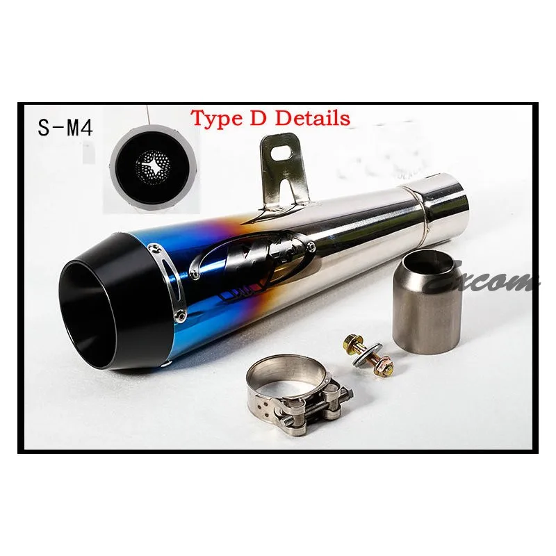 Universal ID 51mm M4 echappement moto escape silenciador R1 Z800 Z750 R6 bn300 bj600 bn600 cb1300 ponteiras de escape