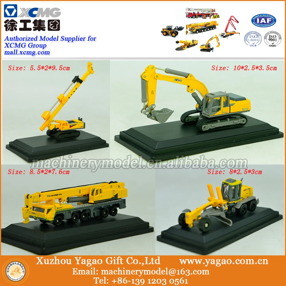 

1:87 Scale Model, Diecast, 4in1 Construction Model, Excavator, Crane, Grader, Driller Miniature Model