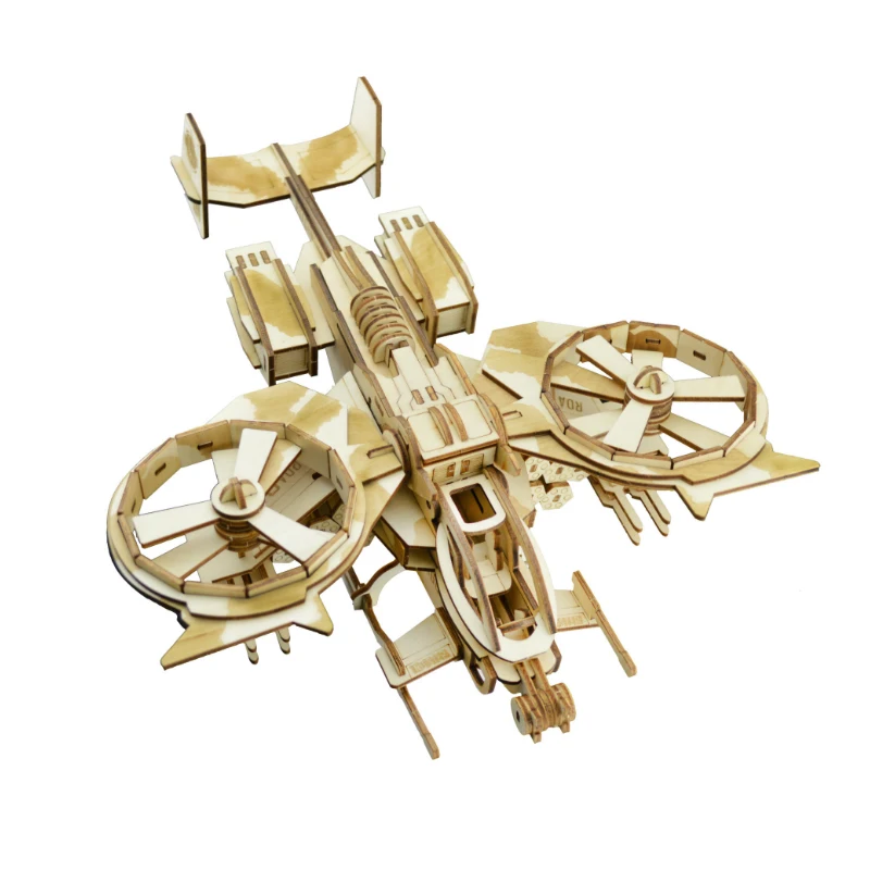 

Wooden Helicopter Aircraft Fighter Model Difficult Super Hard Manual Creative Assembly Model Children's Birthday Gift