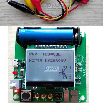 

LCR ESR Meter Mega328 Digital Combo Transistor Tester Diode Triode inductor Capacitance resistor MOS/PNP/NPN + Test clip+CASE