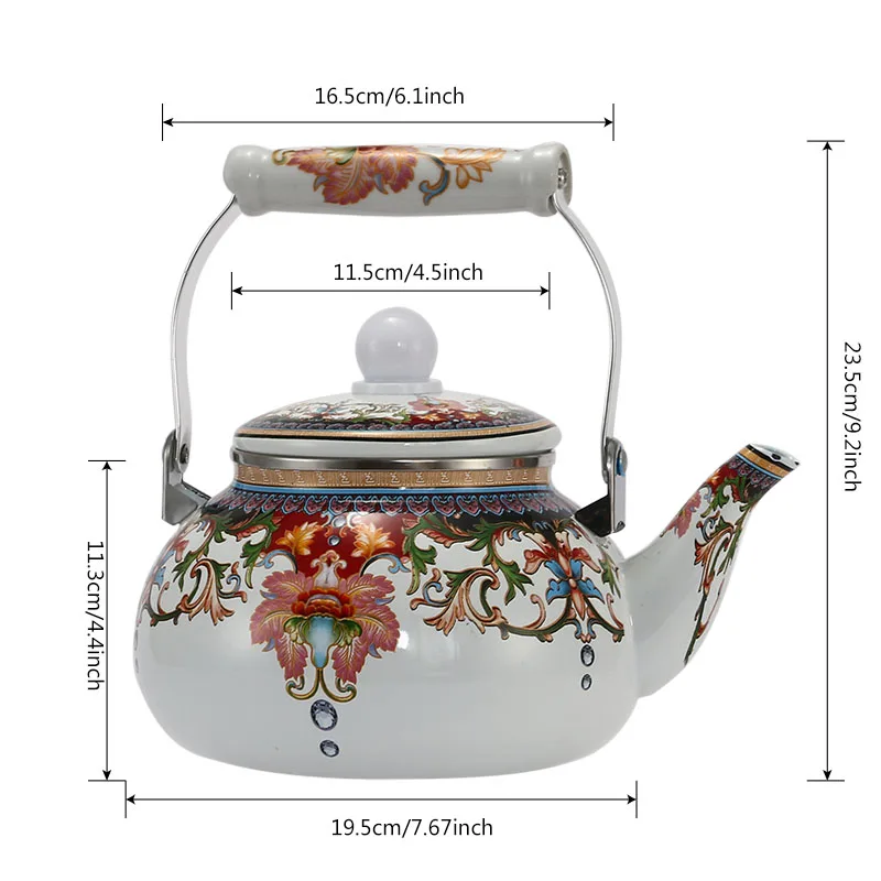 2.5L эмалированный горшок Традиционный китайский колокольчик форменный горшочек утолщенный чайник для воды электромагнитная печь чайник для газовой плиты