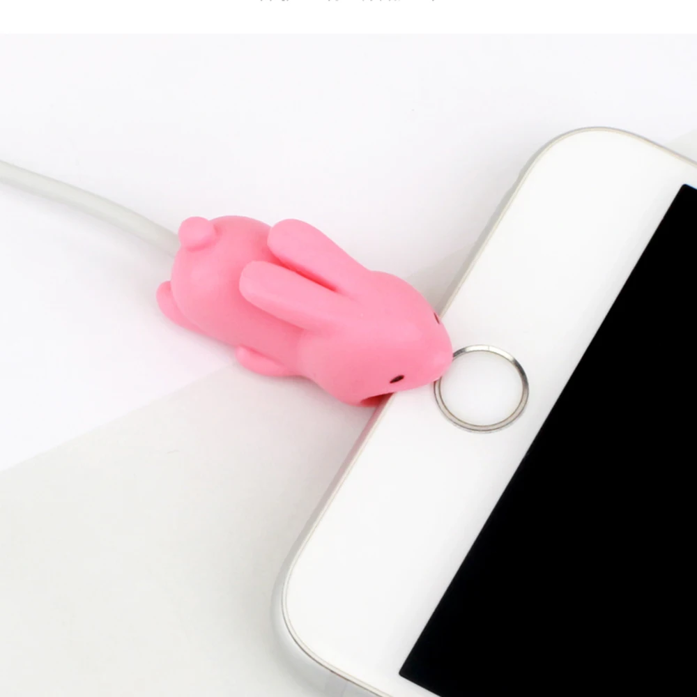 Милая защита USB кабеля в виде животного протектор передачи данных чехол для