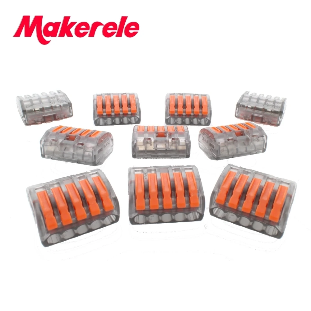 Соединитель для проводов Makerele серии 222 10 шт. универсальная Клеммная колодка