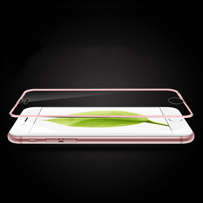 Screen Protector For iPhone 6 6S Plus Tempered Glass Full Cover 3D Curved Edge Titanium