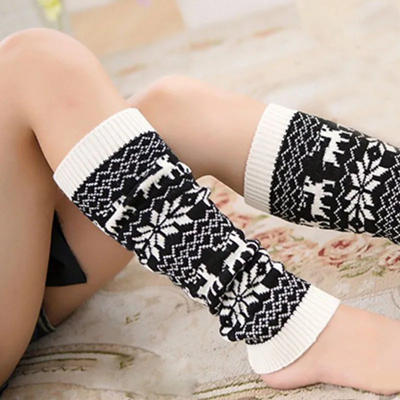 Leg Warmers For Women Snow Deer Thigh High Leg Warmers Boot Covers