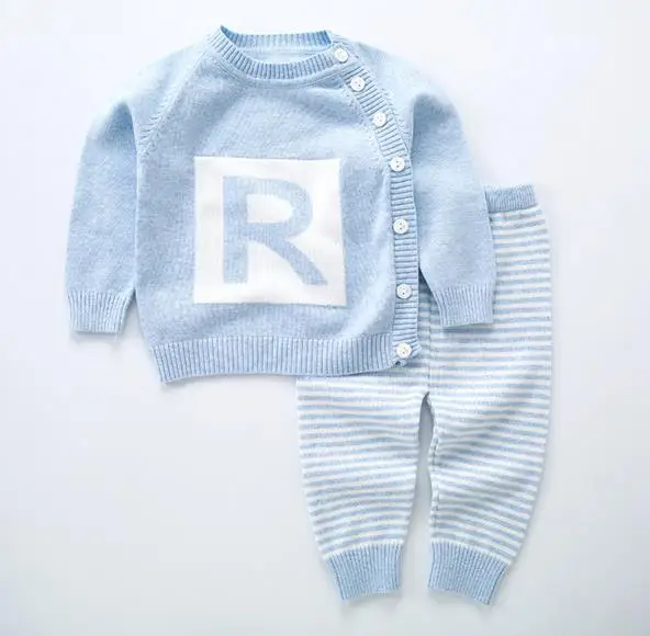 

(2pcs/set)New 0-2years Baby boy/girl 100% Cotton soft Sweater baby set,Free Shipping OT006