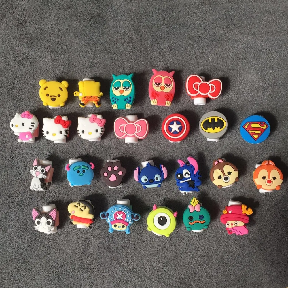 

1000pcs/lot Cartoon Cable Protector Organizer Cord Protector Protective Case Cable Winder Cover For iPhone USB Charging Cable